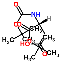 N-叔丁氧羰基-D-天冬氨酸1-叔丁酯 结构式
