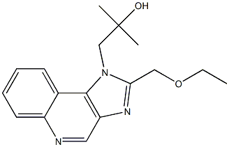 α,α-二甲基-2-乙氧基甲基-1H-咪唑并[4,5-c]喹啉-1-乙醇 结构式