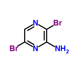2-氨基-3,6-二溴吡嗪 结构式