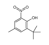 2-叔丁基-4-甲基-6-硝基苯酚 结构式
