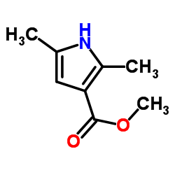 2,5-二甲基-1H-吡咯-3-羧酸甲酯 结构式