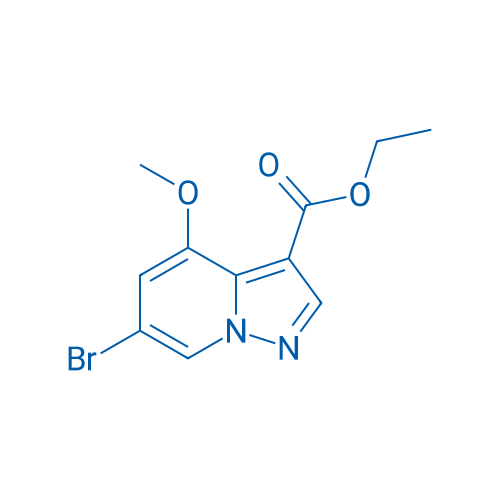 6-溴-4-甲氧基吡唑并[1,5-a]吡啶-3-羧酸乙酯 结构式