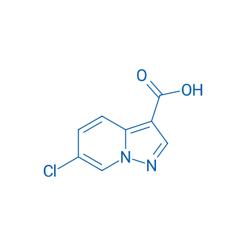 6-氯吡唑并[1,5-a]吡啶-3-羧酸 结构式