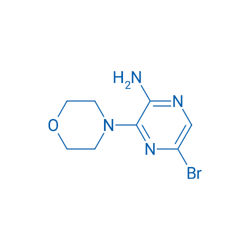 2-氨基-5-溴-3-吗啉-4-基吡嗪 结构式