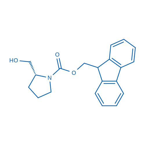 (R)-N-Fmoc-吡咯烷-2-甲醇 结构式