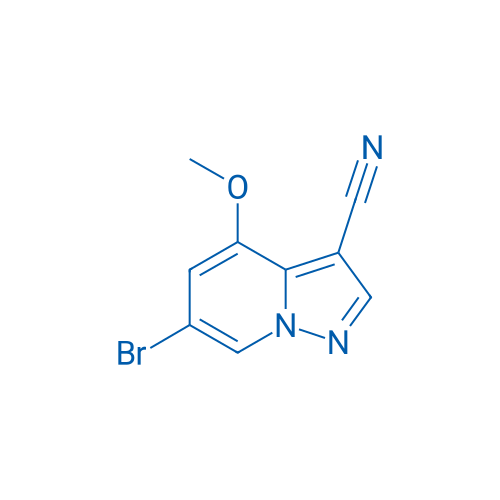 6-溴-4-甲氧基吡唑并[1,5-a]吡啶-3-甲腈 结构式