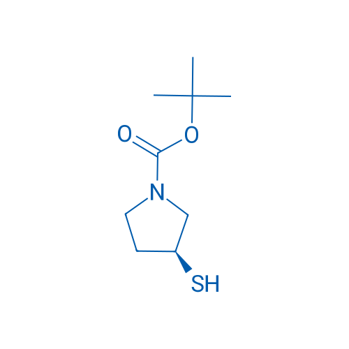 (S)-3-巯基吡咯烷-1-羧酸叔丁酯 结构式