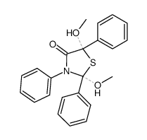 2,5-二甲氧基-2,3,5-三苯基噻唑烷-4-酮 结构式
