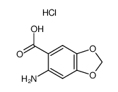 4,5-亚甲二氧基邻氨基苯甲酸盐酸盐 结构式