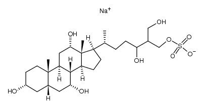 (24RS,25RS)-3α,7α,12α,24,26-五羟基-5β-胆甾烷-27-基硫酸钠 结构式