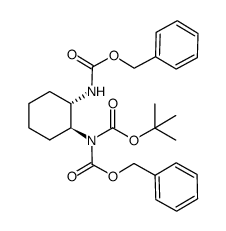 tert-butyl ((benzyloxy)carbonyl)((1S,2S)-2-(((benzyloxy)carbonyl)amino)cyclohexyl)carbamate 结构式