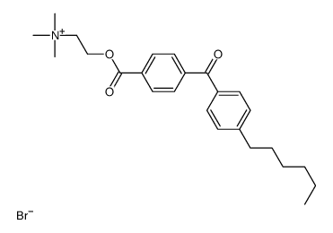 2-[4-(4-己基苯甲酰基)苯甲酰氧基]乙基三甲基溴化铵 结构式