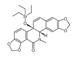 (-)-5-methyl-2,3:7,8-bis(methylenedioxy)-10b-triethylsilyloxy-4b,10b-dihydrobenzo[c]phenanthridin-6(5H)-one 结构式