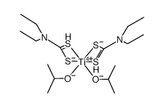 diisopropoxy-bis(N,N-diethylamine-N-carbodithioato)titanium(IV) 结构式