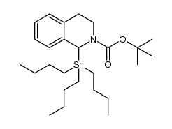 O-tert-butyl 1-(tributylstannyl)-3,4-dihydroisoquinoline-2(1H)-carboxylate 结构式