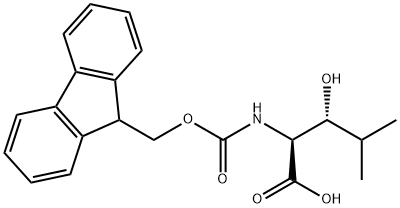 (2S,3R)-N-FMOC-2-氨基-3-羟基-4-甲基戊酸 结构式