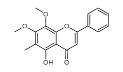 5-羟基-7,8-二甲氧基-6-甲基-2-苯基-4H-色烯-4-酮 结构式