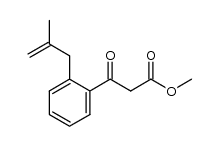 2-(2-甲基-2-丙烯-1-基)-β-氧代苯丙酸甲酯 结构式