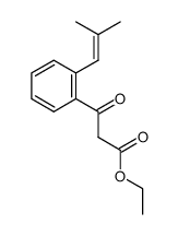 Benzenepropanoic acid, 2-(2-methyl-1-propen-1-yl)-β-oxo-, ethyl ester 结构式