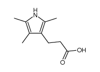 1H-Pyrrole-3-propanoic acid, 2,4,5-trimethyl- 结构式