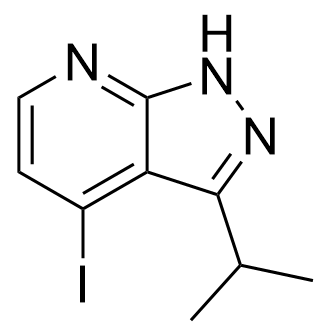4-碘-3-异丙基-1H-吡唑并[3,4-b]吡啶 结构式