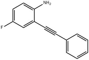 4-氟-2-(2-苯基乙炔基)苯胺 结构式