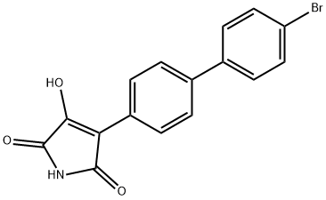 3-(4'-溴[1,1'-联苯]-4-基)-4-羟基-1H-吡咯-2,5-二酮 结构式