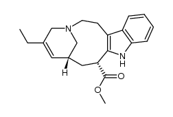 (7R,9R)-5-乙基-1,4,7,8,9,10-六氢-2H-3,7-桥甲氮杂环十一并[5,4-b]吲哚-9-羧酸甲酯 结构式