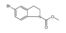 5-溴吲哚啉-1-羧酸甲酯 结构式