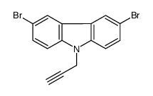 3,6-二溴-9-(2-丙炔-1-基)-9H-咔唑 结构式