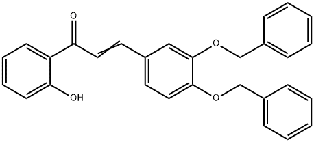 3-[3,4-双(苄氧基)苯基]-1-(2-羟基苯基)-2-丙烯-1-酮 结构式