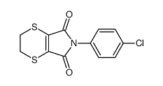 6-(4-氯苯基)-2,3-二氢-5H-1,4-二噻英并[2,3-c]吡咯-5,7(6H)-二酮 结构式