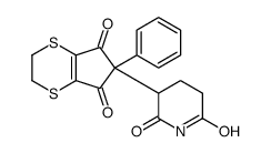 3-(2-(1,3-二氧代-2-苯基-4,5,6,7-四氢-4,7-二硫茚基))戊二酰亚胺 结构式