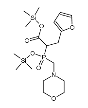 2-Furanpropanoic acid, α-[(4-morpholinylmethyl)[(trimethylsilyl)oxy]phosphinyl]-, trimethylsilyl ester 结构式