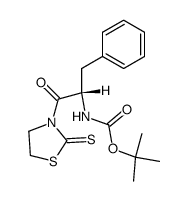 Carbamic acid, [2-oxo-1-(phenylmethyl)-2-(2-thioxo-3-thiazolidinyl)ethyl]-, 1,1-dimethylethyl ester, (S)- (9CI) 结构式