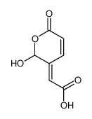 Acetic acid, (2-hydroxy-6-oxo-2H-pyran-3(6H)-ylidene)-, (E)- (9CI) 结构式