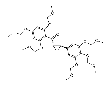 Methanone, [2,4,6-tris(methoxymethoxy)phenyl][(2R,3S)-3-[3,4,5-tris(methoxymethoxy)phenyl]-2-oxiranyl]-, rel- 结构式