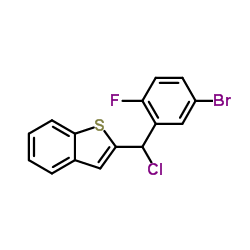 2-[(5-溴-2-氟苯基)氯甲基]苯并[b]噻吩 结构式