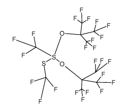 Sulfur, bis[1,1,1,3,3,3-hexafluoro-2-(trifluoromethyl)-2-propanolato](trifluoromethanethiolato)(trifluoromethyl)-, (T-4)- (9CI) 结构式