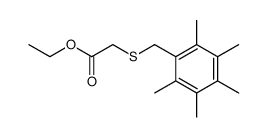 Acetic acid, 2-[[(2,3,4,5,6-pentamethylphenyl)methyl]thio]-, ethyl ester 结构式