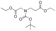 3-(叔丁氧基羰基-乙氧基羰基甲基-氨基)-丙酸乙酯 结构式