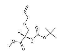 N-叔丁氧羰基-S-烯丙基-L-半胱氨酸甲酯 结构式
