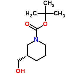 (S)-1-Boc-3-羟甲基哌啶 结构式