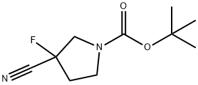 3-氰基-3-氟吡咯烷-1-羧酸叔丁酯 结构式