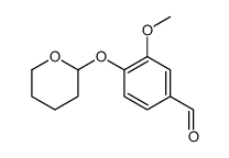 3-methoxy-4-[(tetrahydro-2H-pyran-2-yl)oxy]benzaldehyde 结构式