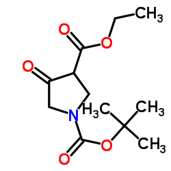 N-Boc-4-氧代-3-吡咯烷甲酸乙酯 结构式