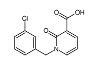 1-(3-氯苄基)-2-氧代-1,2-二氢-3-吡啶羧酸 结构式