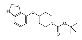 1,1-DIMETHYLETHYL 4-(1H-INDOL-4-YLOXY)-1-PIPERIDINECARBOXYLATE 结构式