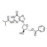 苯甲酸[[(2R,3S,5R)-3-羟基-5-[2-异丁酰氨基-6-氧代-1H-嘌呤-9(6H)-基]四氢呋喃-2-基]甲基]酯 结构式