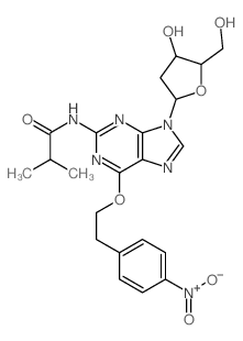 Guanosine,2'-deoxy-N-(2-methyl-1-oxopropyl)-6-O-[2-(4-nitrophenyl)ethyl]- (9CI) 结构式